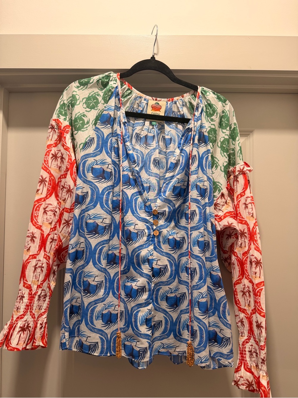 FARM Rio Multicolor Summer Mix Blouse - Picture 3 of 6